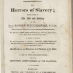 Titlepage of "The Horrors of Slavery" giving the title and what is about